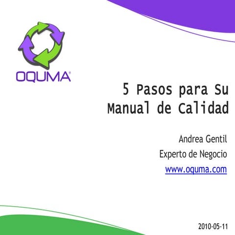 5 Pasos para su Manual de Calidad