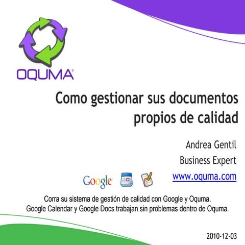 Como gestionar sus documentos propios de calidad