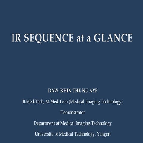 MRI Parameters for Imaging | PPTX