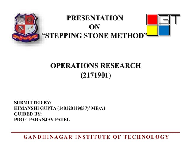 Stepping Stone Method