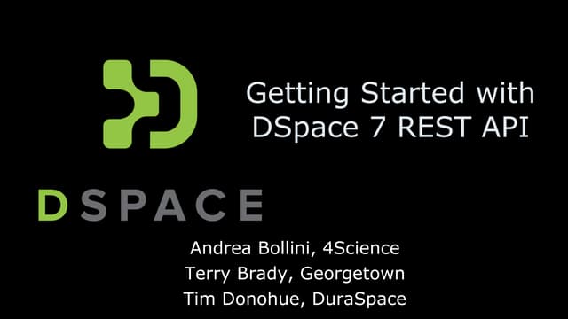 Getting started with DSpace 7 REST API