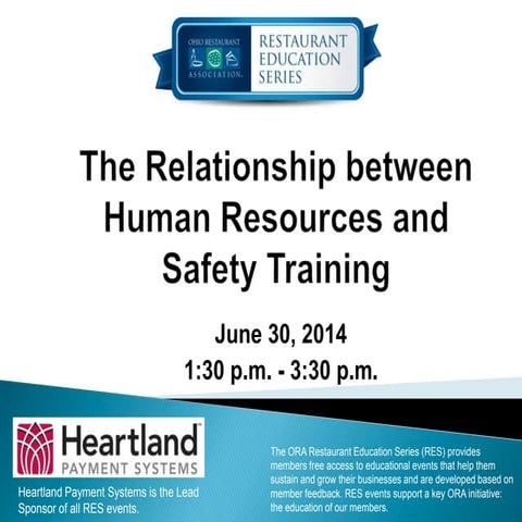 ORA RES The Relationship Between Human Resources and Safety Performance Webinar