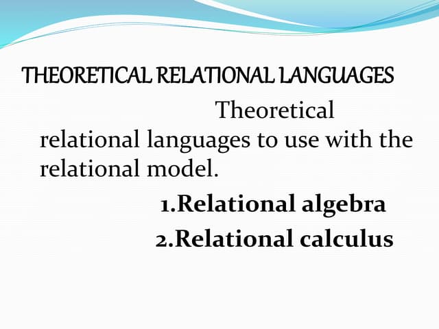 OrACLE RELATIONAL
