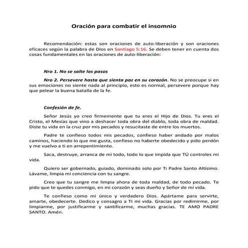 Oraciones de Liberación y Sanación | PDF