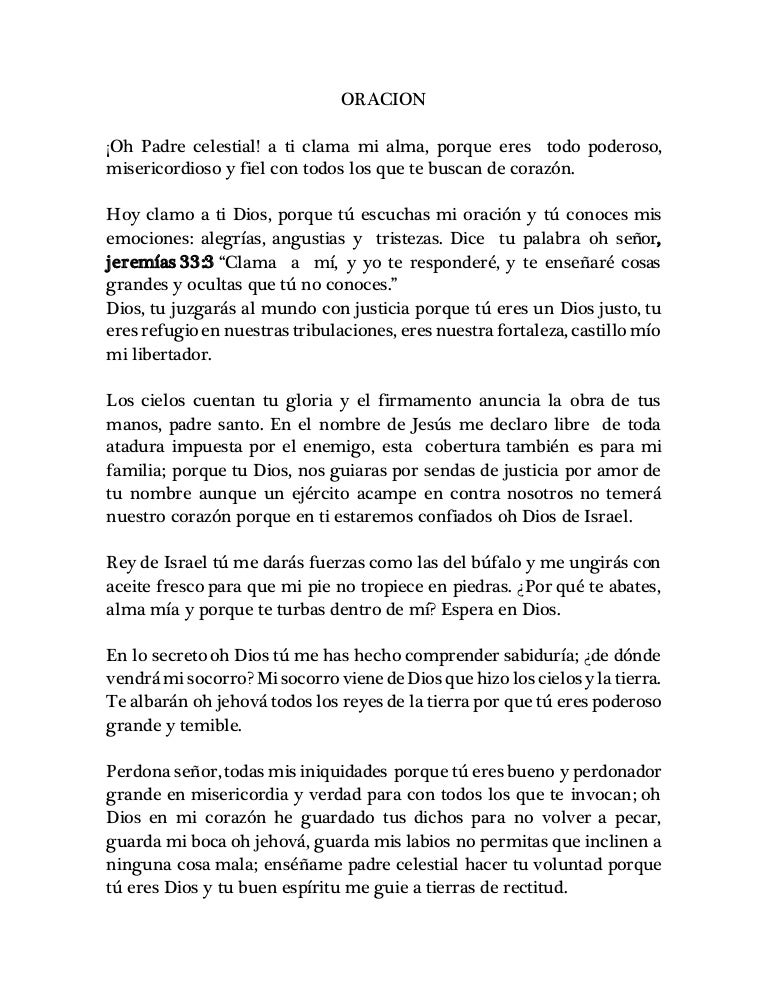 Oracion De Clamor Cada mañana al despertar sé que en ti puedo confiar me sostienes por tu gran fidelidad. oracion de clamor