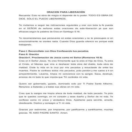 Oraciones de Liberación y Sanación | PDF