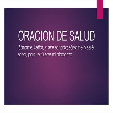 Oracion para sanar el cuerpo | DOCX