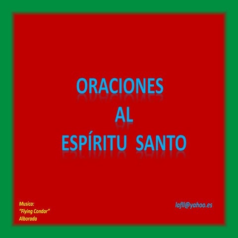 Oraciones al Espiritu Santo