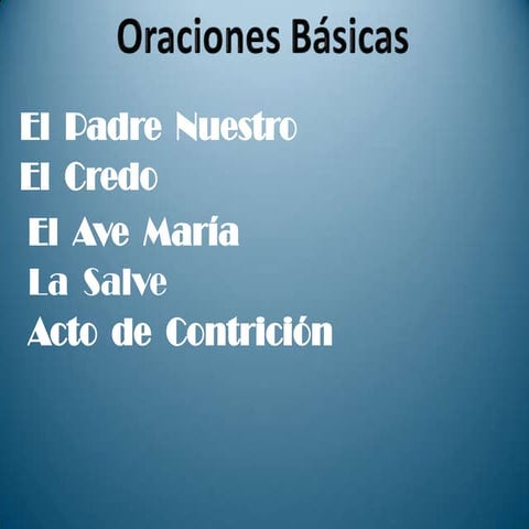 Oraciones básicas