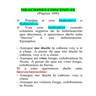 Oraciones concesivas