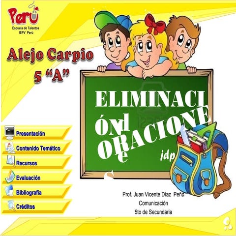 Oraciones eliminadas ppt