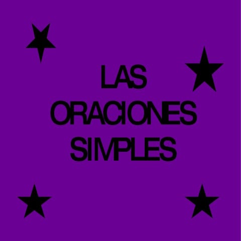 Oraciones simples