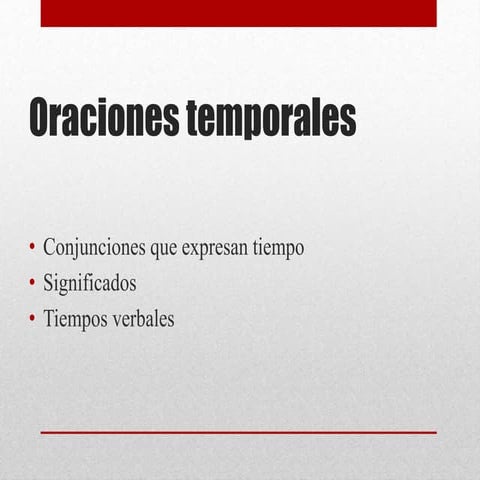 Oraciones temporales