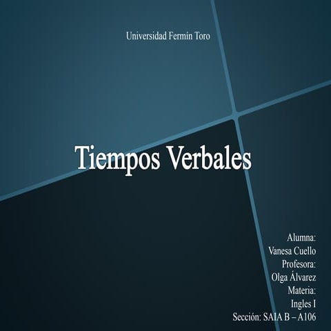 Oraciones tiemposverbales vanesacuello