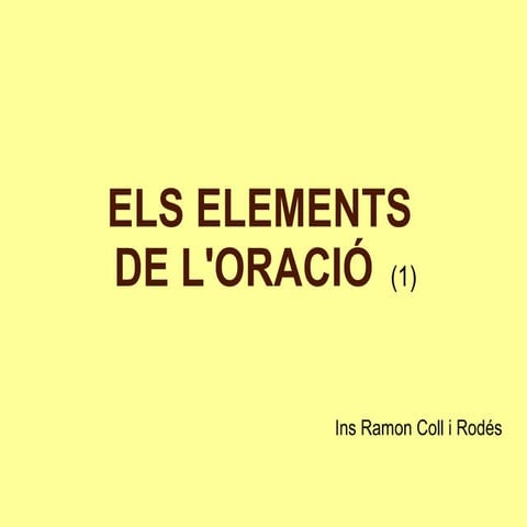 Oració simple cd ci crv