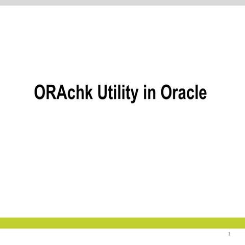 oracheck utility
