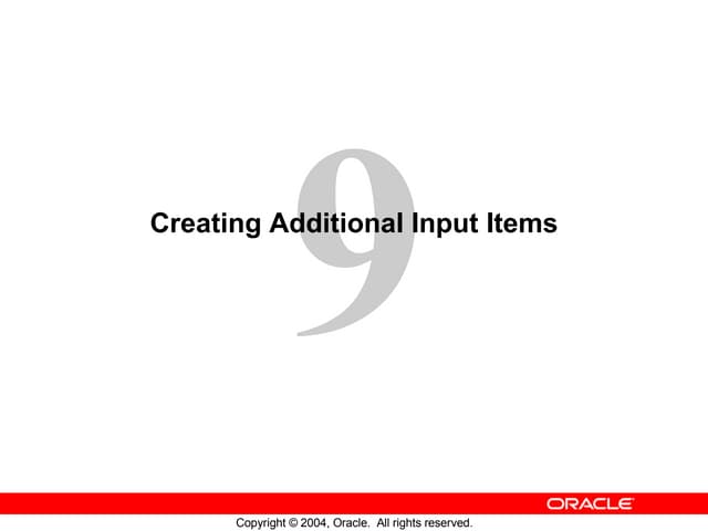 Oracle 10g Forms Lesson 9