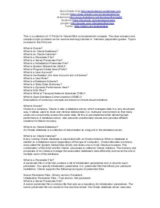 Oracle Complete Interview Questions