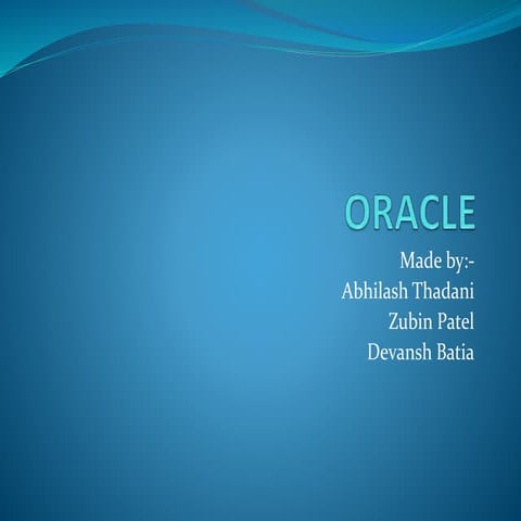 Oracle | PPT