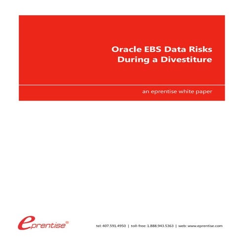 Oracle EBS Data Risks During a Divestiture | PDF