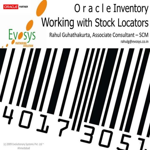Oracle Inventory - Working with Stock Locator