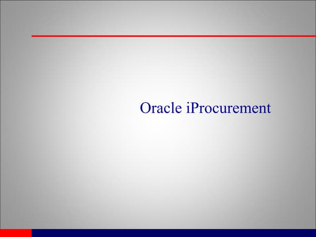 Oracle i procurement