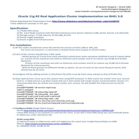 Oracle 11g R2 RAC setup on rhel 5.0 | PDF | Operating Systems ...