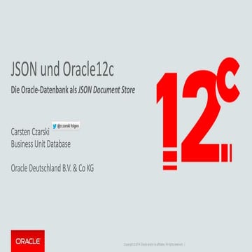JSON in der Oracle12c Database