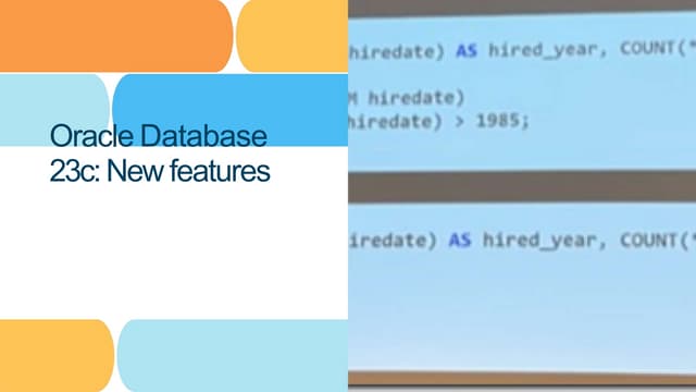oracle 23c new features for developer and dba | PPTX | Databases ...