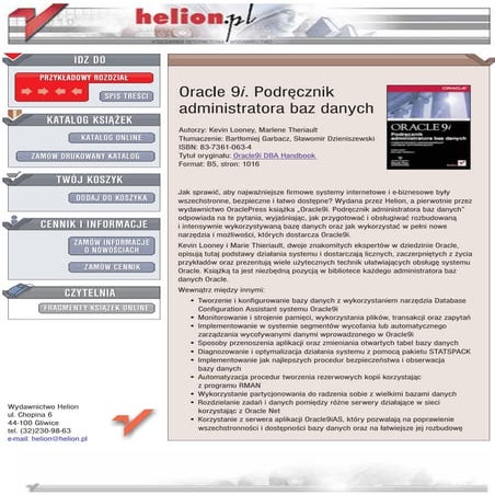 Oracle9i. Podręcznik administratora baz danych