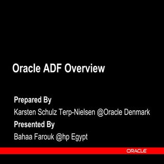 Oracle ADF Overview