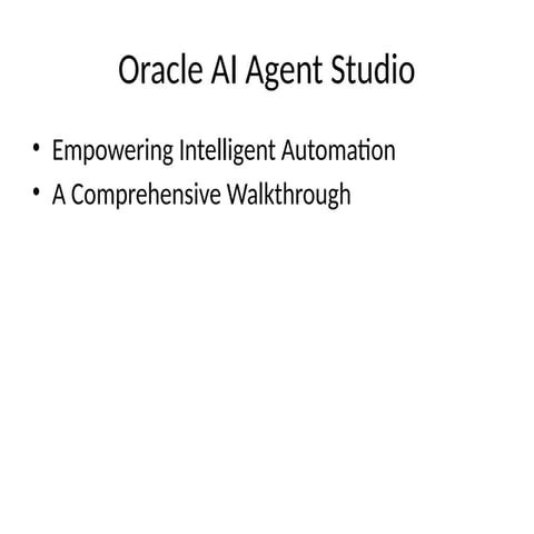 Oracle Agent Implemention Guide in Redwood