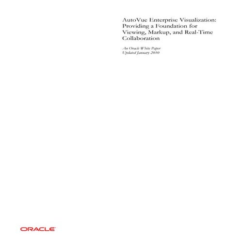Oracle AutoVue Enterprise Visualization