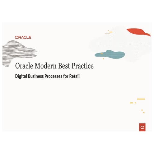 Oracle supply chain manufacturing best practice Retail cloud