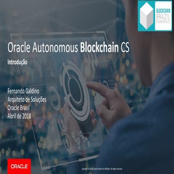 A solução para Blockchain da Oracle