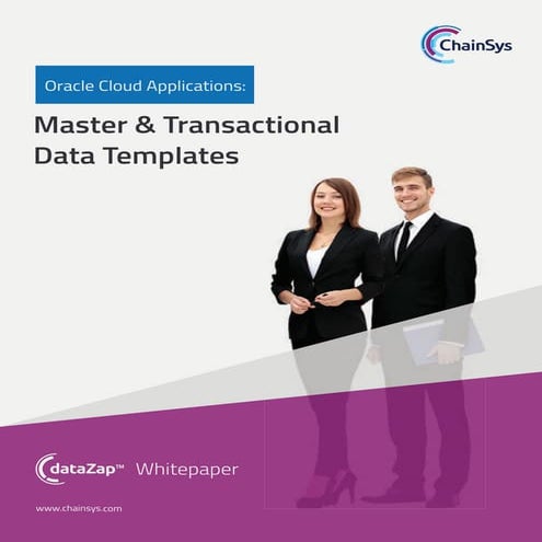 Oracle Cloud Applications Master and Transactions Templates