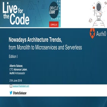 Oracle Code Javaday Sao Paulo Nowadays Architecture Trends, from Monolith to ...