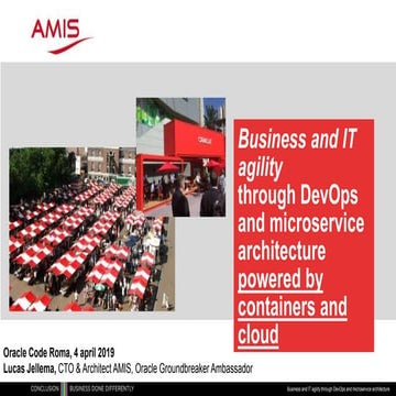Business and IT agility through DevOps and microservice architecture powered ...