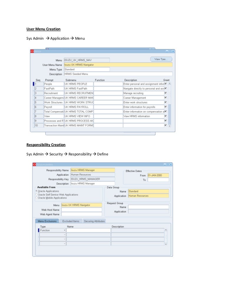 Oracle core hr with screen shots