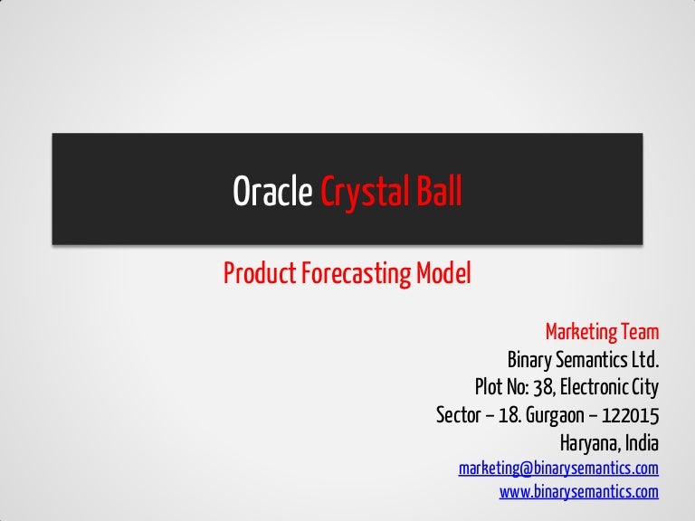 Oracle Crystal Ball