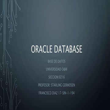 Oracle database
