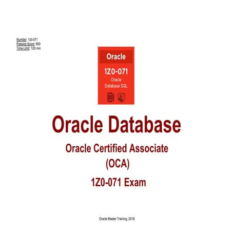 Oracle Database SQL (1Z0‑071) Exam Guide | PDF