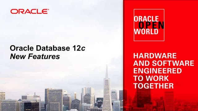 Oracle database 12c new features