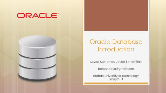 Oracle database introduction