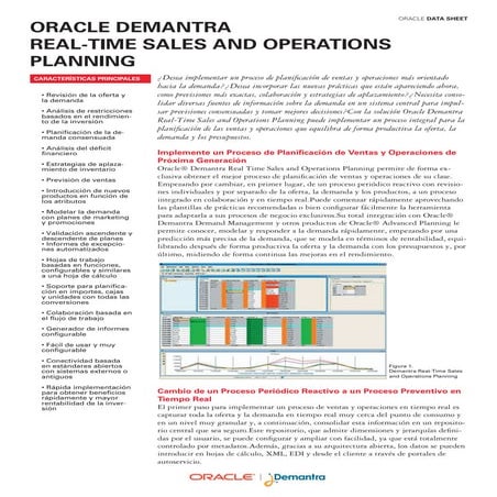 Oracle Demantra S&OP (Español)