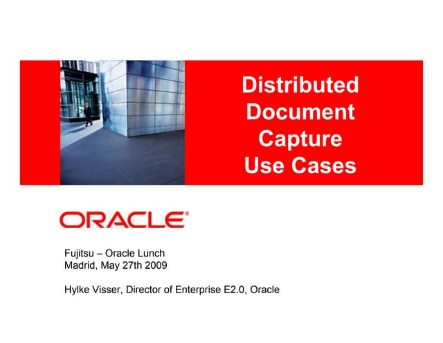 Oracle Distributed Document Capture