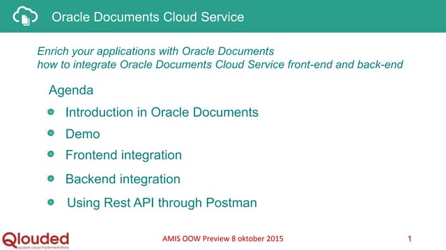 Oracle documents cloud service