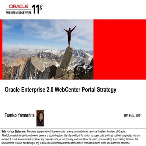 Oracle E2.0 WebCenter Portal Strategy | PPT