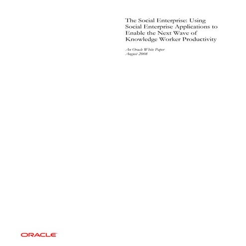 Social Entreprise Applications