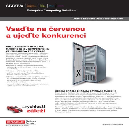 Oracle Exadata Database Machine X6-2 v kompetenčním centru Arrow ECS v Praze